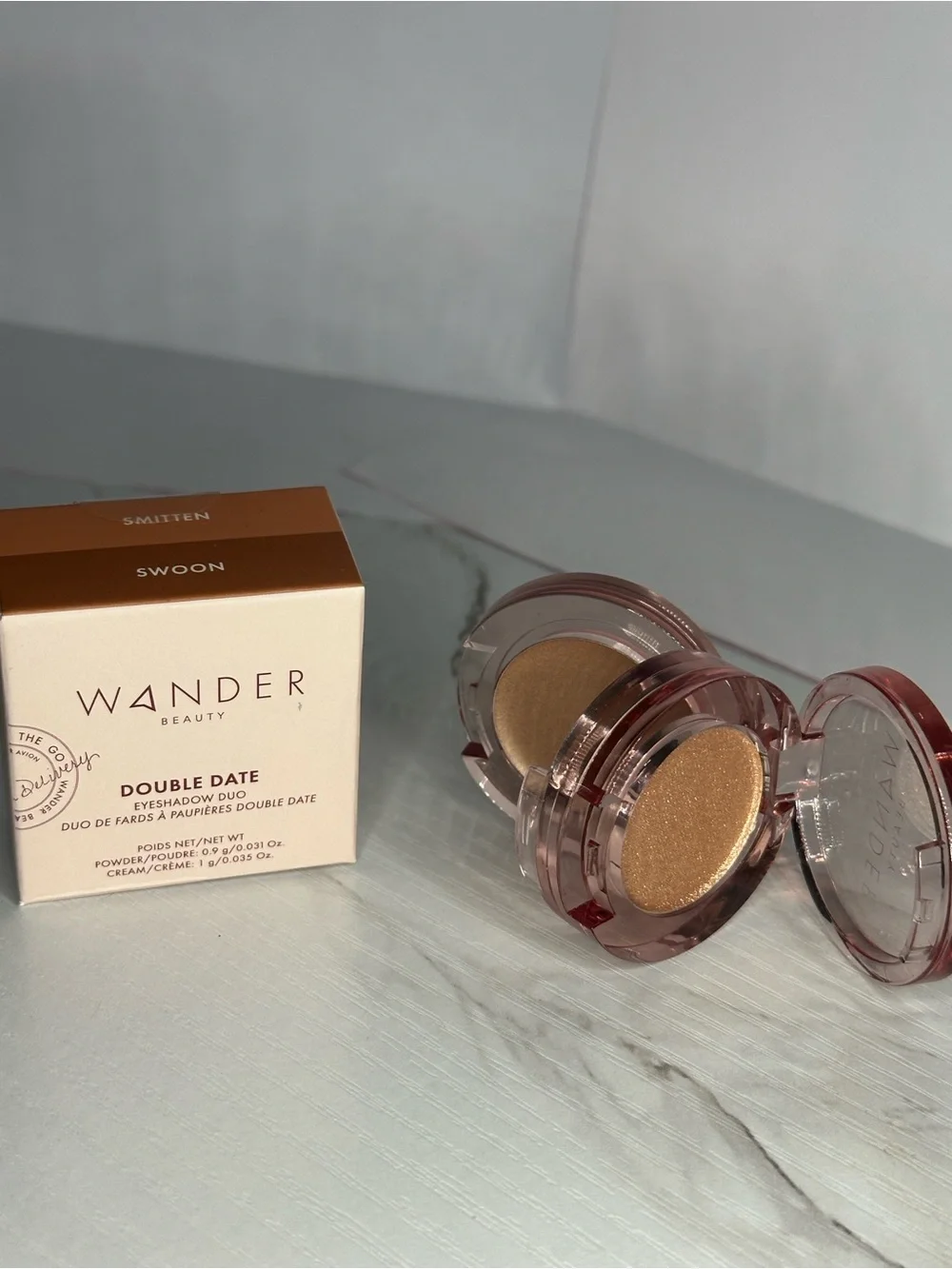 Wander Beauty Double Date Cream Eyeshadow Duo — Gold Bronze